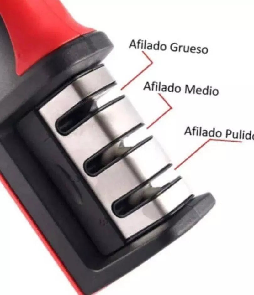 Afilador de Cuchillos Diamante Premium 3 en 1
