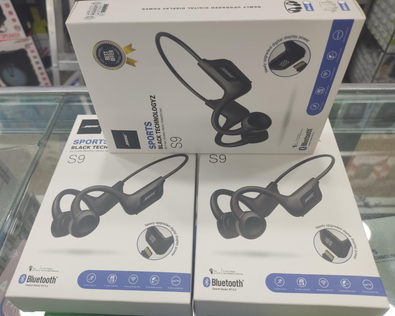 Audifonos Auriculares Conduccion Osea S9 Bluetooth Deportes